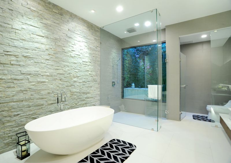 Spa-Style Bathroom with Natural Stone Elements